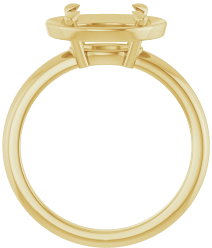 Sužadėtuvių Žiedas „Claw-Prong Solitaire Bezel-Style“ 14k yellow gold Oval 10mm x 8mm (2)
