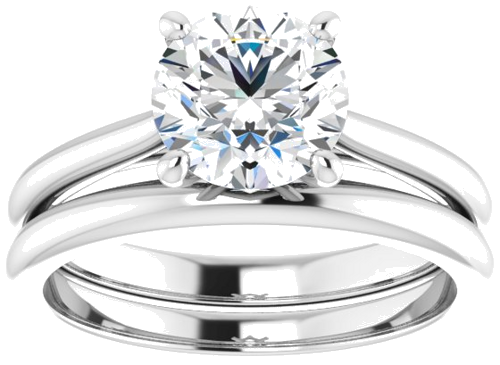 Sužadėtuvių Žiedas „Solitaire“ 950 Platinos Round 7.4mm (8)