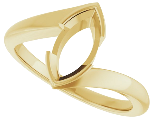 Sužadėtuvių Žiedas „Half-Bezel Solitaire“ 14k yellow gold Marquise 10mm x 5mm (5)