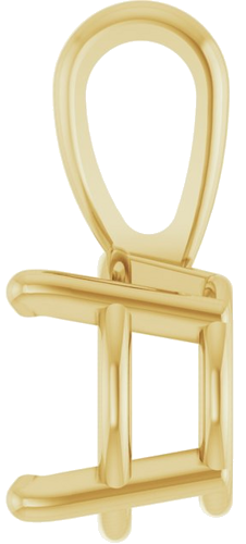 14K Yellow 7 mm Round 4-Prong Pendant Mounting (3)