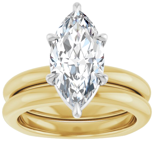 Sužadėtuvių Žiedas „Claw-Prong Euro Shank“ 14k yellow/white gold Marquise 14mm x 7mm (8)