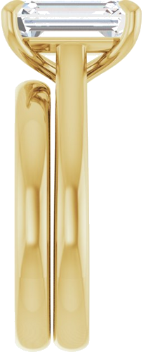 Sužadėtuvių Žiedas „Claw-Prong“ 14k yellow gold Emerald 10mm x 8mm (9)