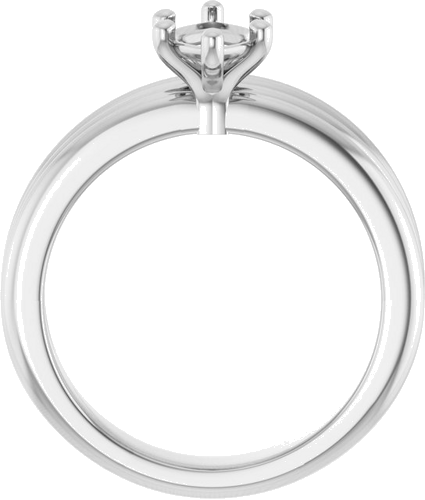 Sužadėtuvių Žiedas „Solitaire Asymmetric“ 10k white gold Marquise 10mm x 5mm (2)