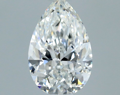 0.57 carat F-VVS1 Natūralus Pear Deimantas (1)