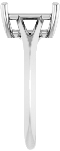 Sužadėtuvių Žiedas „Solitaire Split Shank“ 950 Platinos Emerald 9mm x 7mm (4)