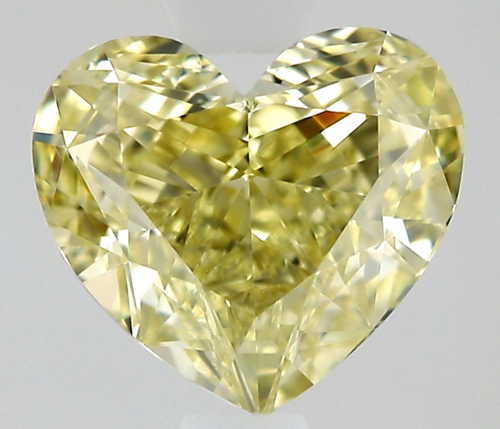0.58 carat Fancy Yellow-VVS2 Natūralus Heart Deimantas (1)