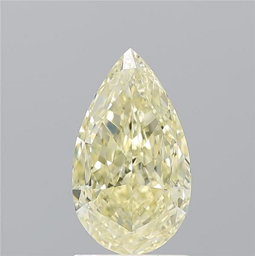 1.51 carat Fancy Light Yellow-VS2 Natūralus Pear Deimantas (1)