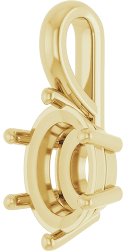 Pakabukas „Solitaire Charm“ 14k yellow gold Oval 9mm x 7mm (2)