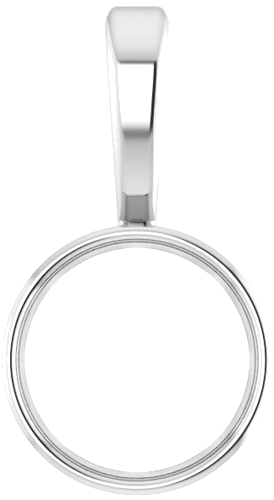 Pakabukas „Bezel-Set Solitaire“ 585 Baltojo Aukso Round 5mm (1)