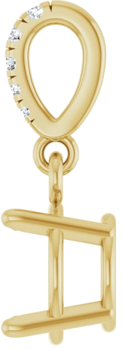 Pakabukas „Accented“ 14k yellow gold Round 6.5mm (3)