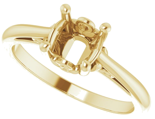 Sužadėtuvių Žiedas „Solitaire“ 14k yellow gold Round 6.5mm (5)