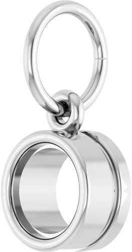 Pakabukas „Bezel-Set Solitaire Charm“ 14k white gold Round 5.2mm (2)