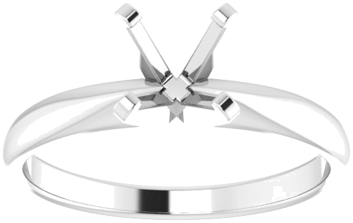 Sužadėtuvių Žiedas „Solitaire“ 585 Baltojo Aukso Cushion 5.5mm (3)