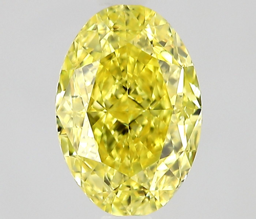 0.65 carat Fancy Vivid Yellow-VVS1 Natūralus Oval Deimantas (1)
