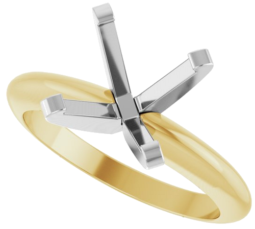 Sužadėtuvių Žiedas „Solitaire“ 14k yellow/white gold Round 9mm (5)