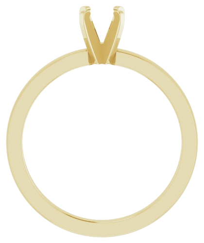 14K Yellow 4.2-4.9 mm Round Solitaire Engagement Ring Mounting (2)