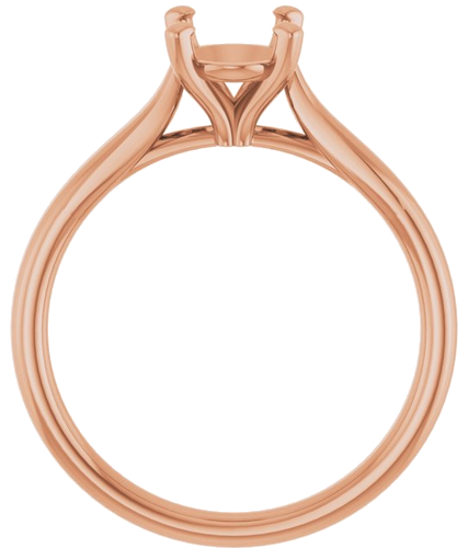 14K Rose 8x6 mm Oval Engagement Ring Mounting (2)