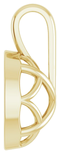 14K Yellow 12x10 mm Oval Pendant Mounting (3)