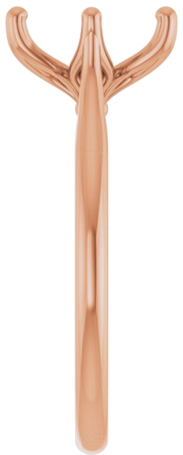 14K Rose 10 x 8 mm Oval Engagement Ring Mounting (4)