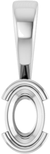 14K White 6x4 mm Oval Pendant Mounting (1)