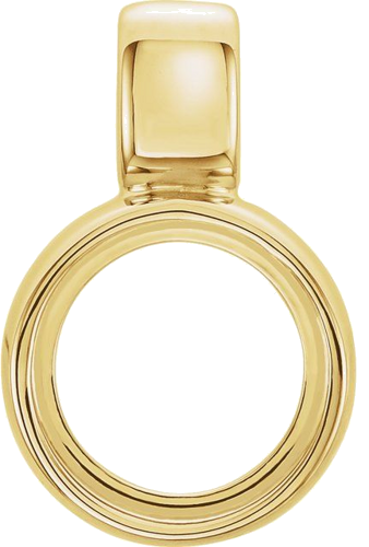 14K Yellow 6 mm Round Bezel-Set Pendant Mounting (1)