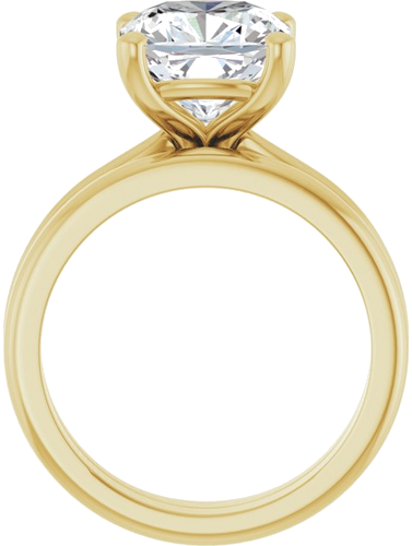 Sužadėtuvių Žiedas 14k yellow gold Cushion 9mm (7)