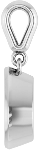 Pakabukas „Bezel-Set Charm“ 10k white gold Pear 9mm x 6mm (3)