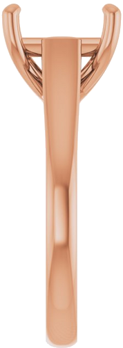 Sužadėtuvių Žiedas „Solitaire“ 14k rose gold Square 8mm (4)
