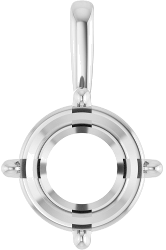 Pakabukas „Solitaire“ 14k white gold Round 9.5mm (1)