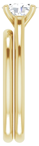 Sužadėtuvių Žiedas „Solitaire“ 585 Geltonojo Aukso Oval 7mm x 5mm (9)