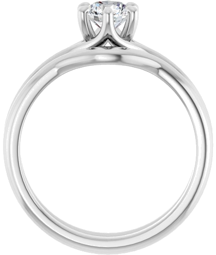 14K White 5.2 mm Round Engagement Ring Mounting (7)