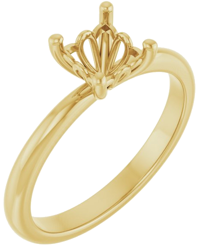 Sužadėtuvių Žiedas 14k yellow gold Square 5mm (1)