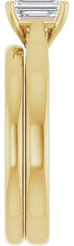 Sužadėtuvių Žiedas „Solitaire“ 417 Geltonojo Aukso Emerald 6mm x 4mm (9)