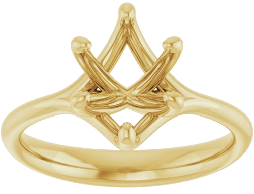 Sužadėtuvių Žiedas „Solitaire“ 14k yellow gold Oval 9mm x 7mm (3)