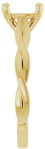 Sužadėtuvių Žiedas „Infinity-Inspired“ 14k yellow gold Cushion 7mm (4)