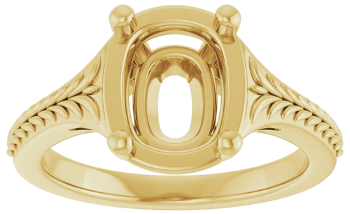 Sužadėtuvių Žiedas „Solitaire“ 14k yellow gold Elongated Cushion 9mm x 7mm (3)