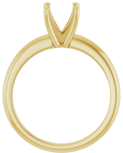 14K Yellow  7 mm Round Solitaire Engagement Ring Mounting (2)