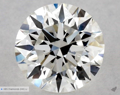 0.56 carat G-VVS2 Excellent cut Natūralus Round Deimantas (1)