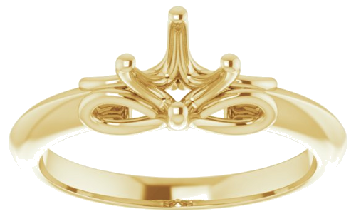 Sužadėtuvių Žiedas „Solitaire“ 14k yellow gold Round 5.8mm (3)