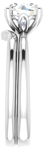 Sužadėtuvių Žiedas „Solitaire“ 417 Baltojo Aukso Round 7mm (9)