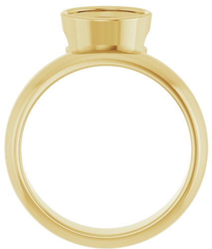 Sužadėtuvių Žiedas „Bezel-Set Solitaire Asymmetric“ 14k yellow gold Round 8mm (2)