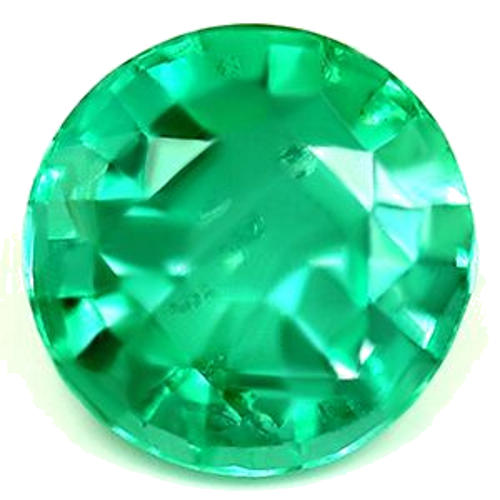 0.69 carat GREEN Round Smaragdas (1)