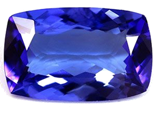 4.58 carat BLUE Cushion Tanzanite (1)