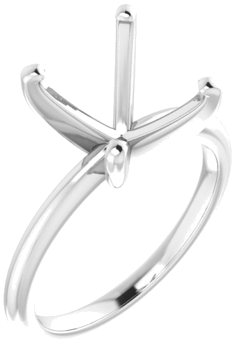 Platinum  12x10 mm Oval Solitaire Engagement Ring Mounting (1)