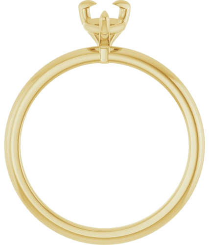 14K Yellow  8x5 mm Pear Solitaire Engagement Ring Mounting (2)