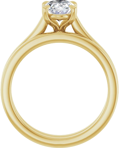 Sužadėtuvių Žiedas „Claw-Prong“ 14k yellow gold Oval 8mm x 6mm (7)