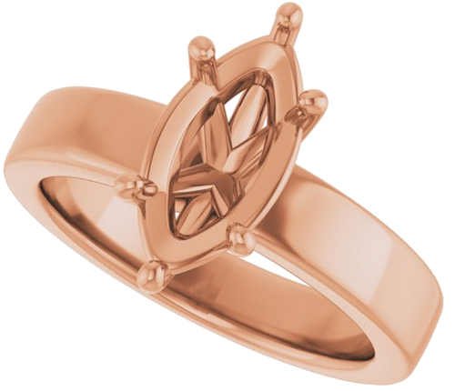 Sužadėtuvių Žiedas 14k rose gold Marquise 12mm x 6mm (5)