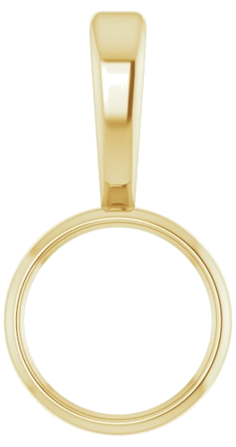 14K Yellow 4.5 mm Round Bezel-Set Solitaire Pendant Mounting (1)