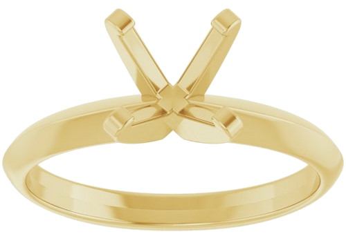 Sužadėtuvių Žiedas „Solitaire“ 585 Geltonojo Aukso Round 7mm (3)