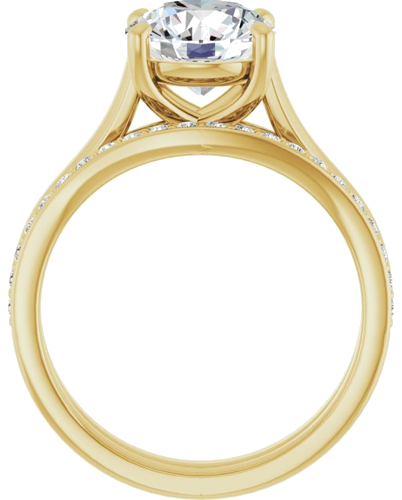 14K Yellow 8.2 mm Round Solitaire Engagement Ring Mounting (7)